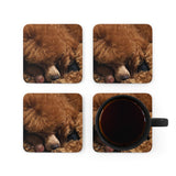 Poodle Coasters - Set of 4 Hardboard Coasters - Radiant Red Poodles - A Mother's Love