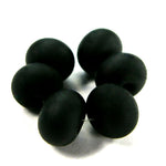 Handmade Lampwork Glass Beads, Black Etched 064e