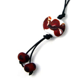Red Swirl Lampwork Cellphone Charm, Purse Charm, Backpack Charm, Tote Bag Charm