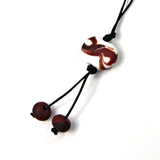 Red Swirl Lampwork Cellphone Charm, Purse Charm, Backpack Charm, Tote Bag Charm