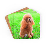Poodle Coasters - Set of 4 Hardboard Coasters - Radiant Red Poodles - Mother To Be