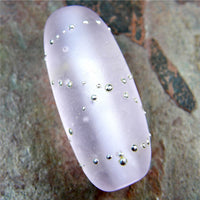 Handmade Lampwork Glass Focal Beads, Rose Quartz Pink Silver Etched Frosted Oblong