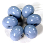 Handmade Lampwork Glass Beads, Glacier Blue Shiny Glossy 1519g