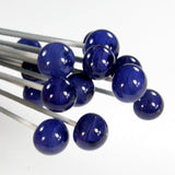 Half Hole Handmade Lampwork Glass Beads, Blueberries Shiny