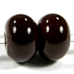 Handmade Lampwork Glass Beads, Dark Brown Shiny Glossy 448g