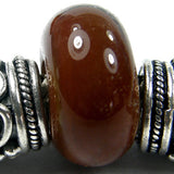 Handmade Large Hole Lampwork Beads, European Style Glass Charm Light Brown Chocolate