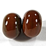 Handmade Lampwork Glass Beads, Light Brown Shiny Glossy 444g