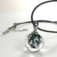 Enchanted Nebula Lampwork Galaxy Pendant Necklace Globe Sphere 20026