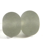 Handmade Lampwork Glass Beads, Transparent Gray Etched 048e
