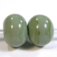Handmade Lampwork Glass Beads, Moss Green Shiny Glossy 853g