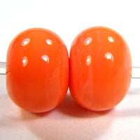 Handmade Lampwork Glass Beads, Halloween Cool Orange Shiny Glossy 655g