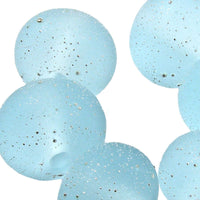 Handmade Lampwork Glass Beads, Pale Aqua Blue Starlight Sparkles Etched