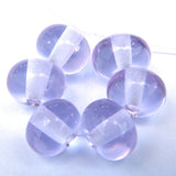 Handmade Lampwork Glass Beads, Purple Pale Lavender Blue Shift Shiny 080g