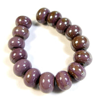 Handmade Lampwork Glass Beads, Violet Purple Shiny Glossy 272g