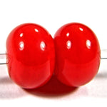 Handmade Lampwork Glass Beads, Light Red Shiny Glossy 428g