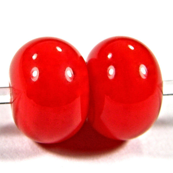10 LAMPWORK Handmade Glass Red Raised Scroll Rondelle Beads 13x9mm 10 LAMPWORK Handmade Glass Red Raised Scroll Rondelle Beads 13x9mm