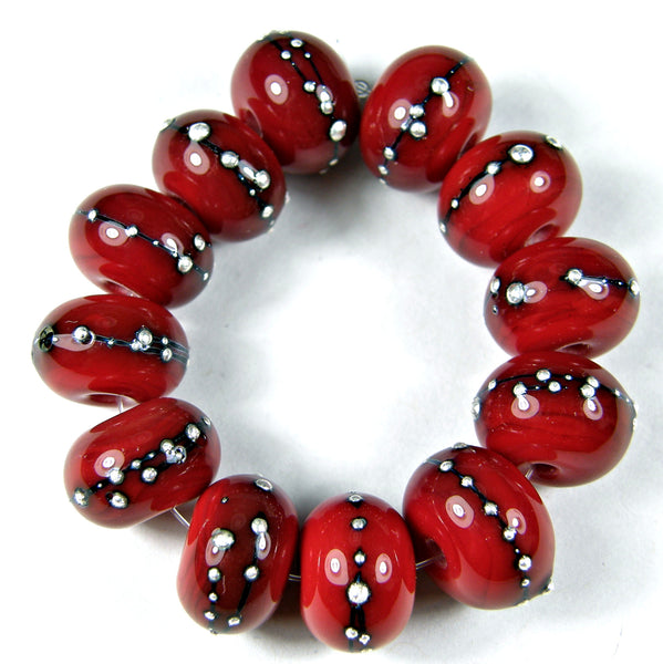 Red Lampwork Glass Strawberry Beads by Bead Landing™