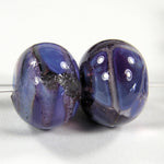 Handmade Lampwork Glass Frit Beads, Royal Violet Purple